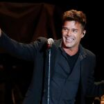 Ricky Martin, durante un acto de campaña de Hillary Clinton en Los Angeles