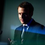 El candidato presidencial Emmanuel Macron, del movimiento socioliberal En Marcha, durante un acto de campaña en París (Francia).