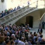 La alcaldesa de Barcelona, Ada Colau ha recibido a los más de 700 alcaldes