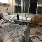 Estado en que ha quedado la habitación tras la caída del techo