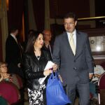 La magistrada del Tribunal Supremo Margarita Robles y el ministro de Justicia, Rafael Catalá, antes del inicio de la conferencia