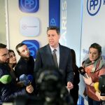 Xavier Garcia Albiol tras la reunión que ha mantenido con el ministro de Hacienda y Administraciones Públicas, Cristóbal Montoro