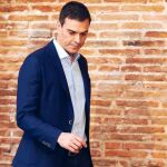 El líder del PSOE, Pedro Sánchez, ayer, durante un acto en Madrid