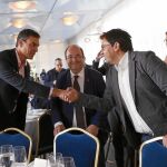 El teniente de alcalde acudió a la conferencia del líder del PSE ayer en Barcelona