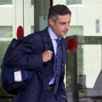 El fiscal Anticorrupción, Emilio Sánchez Ulled, abandona la Ciudad de la Justicia después de exponer sus informes finales del juicio por el expolio del Palau de la Música