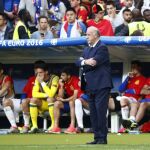 Vicente Del Bosque durante el partido contra Italia en la Eurocopa