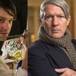 Alex Rich y Antonio Banderas, caracterizados como Pablo Picasso (c) Instagram