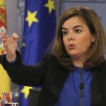 La vicepresidenta del Gobierno, Soraya Saénz de Santamaría, en rueda de prensa tras el Consejo de Ministros