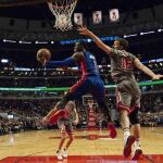 Pau Gasol durante el encuentro ante los Detroit Pistons