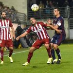 El centrocampista del Atlético de Madrid Koke Resurrección (c) durante el partido ante el Eíbar.