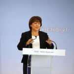 La primera secretaria del Partido Socialista francés (PS) y alcaldesa de Lille, Martine Aubry