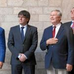 Puigdemont, recibe ayer en el Palau de la Generalitat a los congresistas estadounidenses Rohrabacher y Higgins