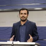 El candidato de IU , Alberto Garzón