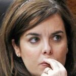 Soraya Sáenz de Santamaría, durante el pasado Debate sobre el Estado de la Nación