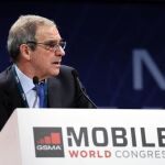 César Alierta, presidente de Telefónica, en el MWC