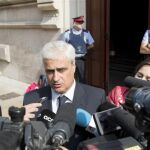 El exconseller de Justicia Germà Gordó a su salida de la Audiencia de Barcelona.