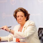 Rita Barbera, durante la rueda de prensa.