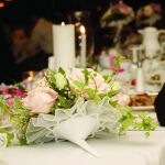 Imagen de archivo de un banquete de boda