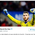 De Gea: «Gracias por las críticas, me motivan»