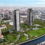 Imagen de la «operación Mahou-Calderón», según el Plan Parcial de Reforma Interior aprobado en 2014 y que preveía levantar dos rascacielos de 36 plantas y otras ocho torres