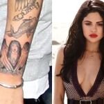 Uno de los «tattoo» más conocidos por sus fans, la cara de Selena Gomez.