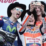Marc se hizo un selfie en el podio de Austin junto a Jorge Lorenzo y Andrea Iannone
