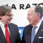 Marhuenda y Félix Sanz Roldán, poco antes de comenzar la conferencia