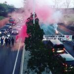 Imagen de los disturbios difundida por Sindicat d'Estudiants dels Països Catalans
