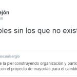 Los errejonistas apoyan a Pascual en Twitter