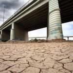 Aspecto del río Llobregat, en uno de los momentos de mayor sequía