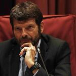 El director de los Mossos d'Esquadra, Albert Batlle, en el Parlament de Cataluña.