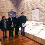 El presidente de la Generalitat, Ximo Puig, y la directora general de Cultura, Carmen Amoraga, asistieron ayer en Morella a la presentación de los restos