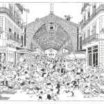 El mercado de la Boqueria visto por Josep Maria Blanco para su libro homenaje a Barcelona.