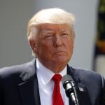Donald Trump durante un discurso en la Casa Blanca