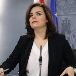 Soraya Sáenz de Santamaría, la semana pasada