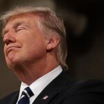 Donald Trump durante su discurso de anoche