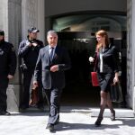 Jose Antonio Viera, tras su declaración ante el Tribunal Supremo.