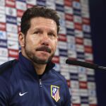 El entrenador del Atlético de Madrid, Diego Simeone