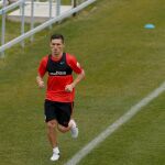 El centrocampista argentino del Atlético de Madrid Matías Kranevitter durante el entrenamiento realizado el día 1 de enero