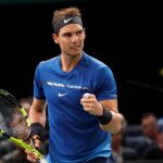 Nadal durante su partido contra Cuevas