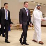 El ministro de Energía ruso Alexander Novak, llega en Doha a la reunión de países productores de petróleo.