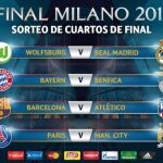 CHAMPIONS: WOLSFBURGO-REAL MADRID Y BARÇA-ATLÉTICO EN CUARTOS