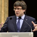 El presidente de la Generalitat de Catalunya, Carles Puigdemont
