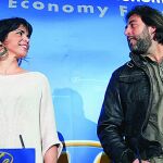 Jesús Rodríguez y Teresa Rodríguez, en un acto en Sevilla