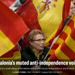 Portada del artículo sobre la situación en Cataluña en el diario estadounidense