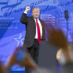 Clamor «trumpista». Donald Trump, ayer, durante el foro republicano de Meryland, donde fue fuertemente ovacionado