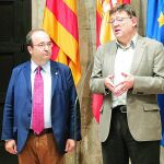 El presidente de la Generalitat, Ximo Puig, se reunió ayer con el secretario de los socialistas catalanes, Miquel Iceta