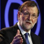 Mariano Rajoy, en un acto del PP sobre empleo.