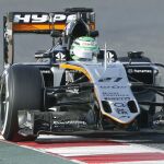 El piloto alemán Nico Hulkenberg, de Force India, durante la tercera jornada de entrenamientos oficiales de Fórmula Uno