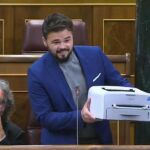 Rufián muestra la impresora